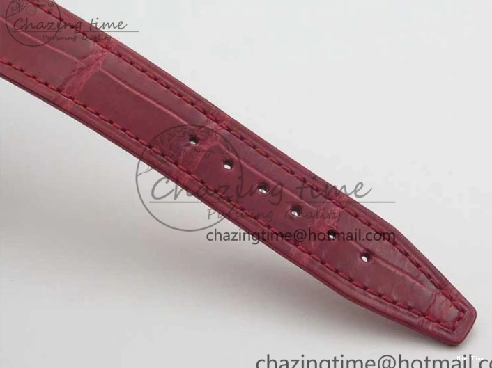 MIROTIME 0317 Portofino Automatic 37 SS M+F 1:1 Best Edition Silver Dial RG Markers on Red Crocodile Strap A Reliable 7154